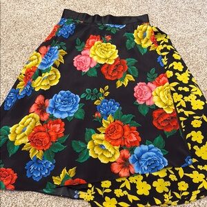 Alice & Olivia Floral A-Line Skirt